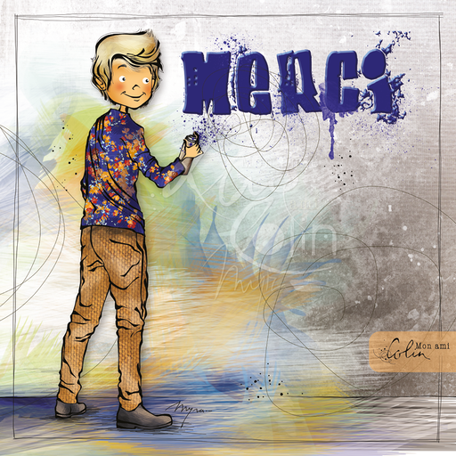 [CS 893] CS 893 - Carte Mon Ami Colin "Merci"