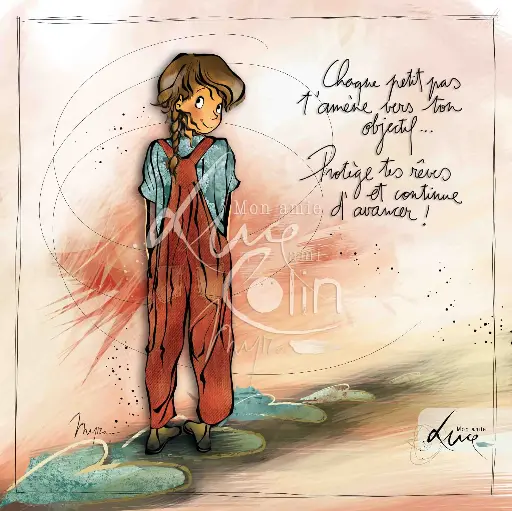 [CS 974] CS 974 - Carte Mon Amie Luce " Chaque petit pas"