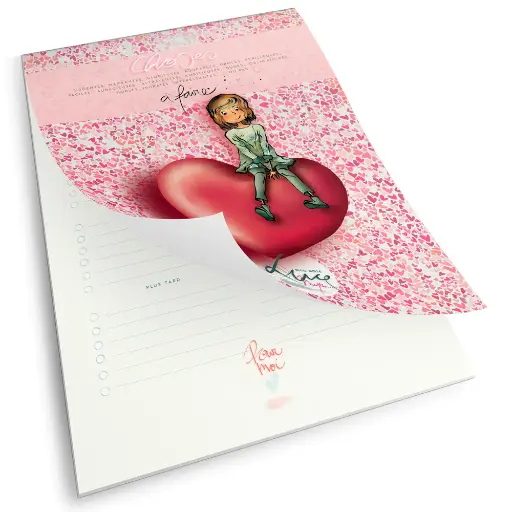 [CAR 875] Bloc-note Mon Amie Luce "Cœur"
