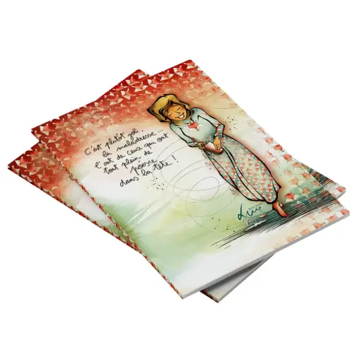 [CAR 877] Carnet 10x15 Mon Amie Luce "C'est plutôt joli la maladresse"