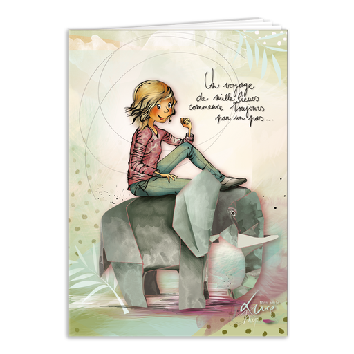 [CAR 876] Carnet 10x15 Mon Amie Luce "Un voyage de mille lieues"