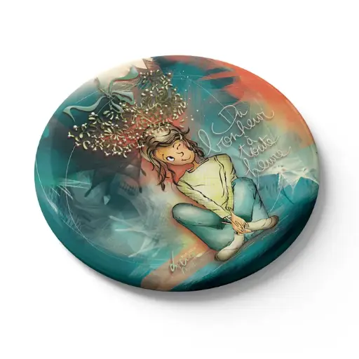 [MGN 015] Mon Amie Luce magnet "Du bonheur à toute heure"