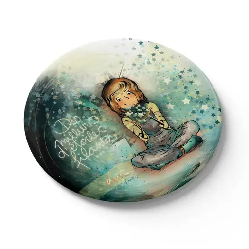 [MGN 017] Mon Amie Luce magnet "Des milliers d'étoiles filantes"