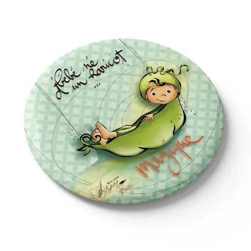 [MGN 027] Mon Amie Luce magnet "Né d'un haricot"