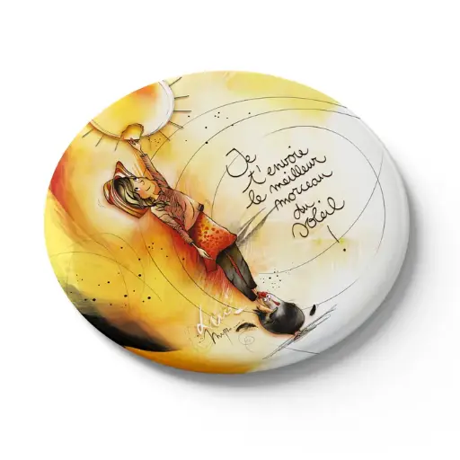 [MGN 032] MGN 032 - Magnet "Je t'envoie le meilleur morceau du soleil" - Mon Amie Luce