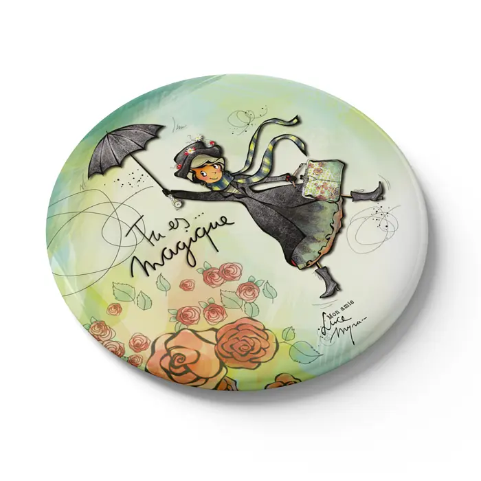 MGN 873 - Magnet "Tu es magique" - Mon amie Luce