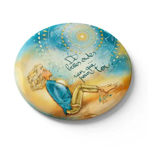 [MGN 055] MGN 055 - Magnet "De belles ondes... rien que pour toi"- Mon amie Luce 