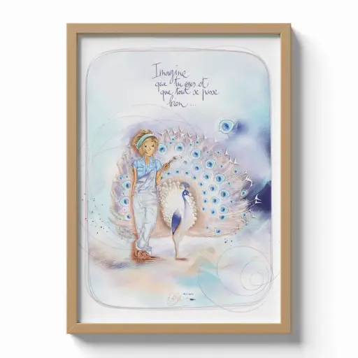 [PO 001] Poster Mon Amie Luce - Édition limitée 30 x 40 cm " Imagine que tu oses et que tout se passe bien "