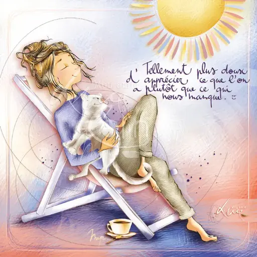 [CS 1199] CS 1199 - Carte Mon Amie Luce "Tellement plus doux d'apprécier ce que l'on a plutôt que ce qui nous manque"