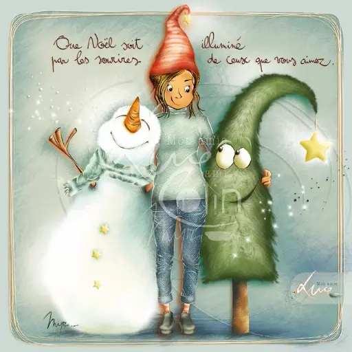 [CS 1229] CS 1229 - Carte Mon Amie Luce "Que Noël soit illuminé par les sourires de ceux que vous aimez"