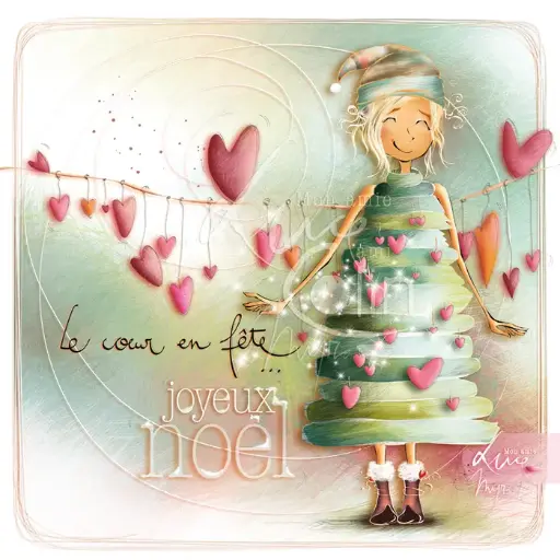 [CS 1234] CS 1234 - Carte Mon Amie Luce "Cœur en fête"