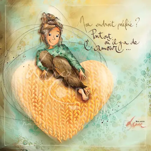 [CS 1182] CS 1182 - Carte Mon Amie Luce "Mon endroit préféré? Partout où il y a de l'amour"