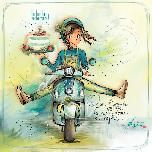 [CS 1183] CS 1183 - Carte Mon Amie Luce "Que l'année entière te soit douce et légère"