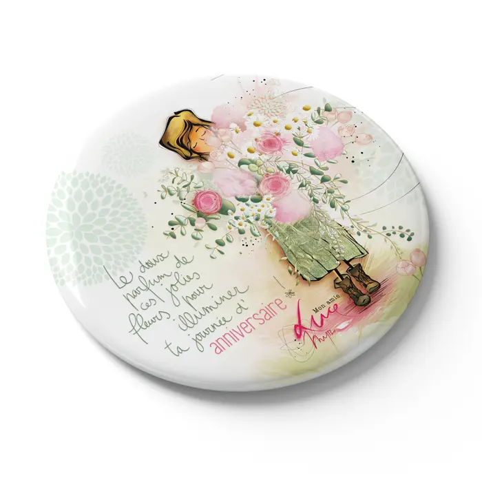 MGN 046 - Magnet "Le doux parfum de ces jolies fleurs..." Mon Amie Luce